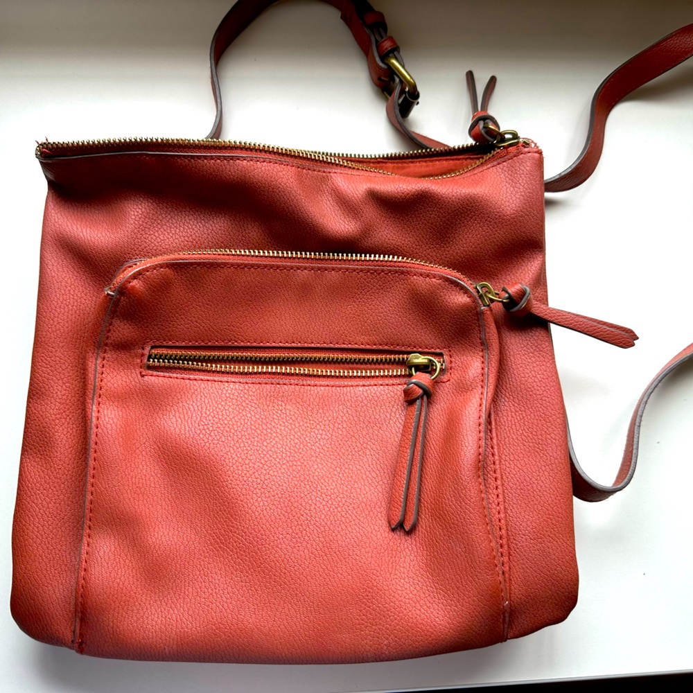 Rust colored shoulder or crossbody bag